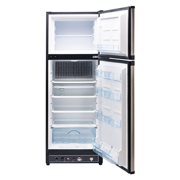 Unique 10 Cu/ft stainless Steel direct vent propane refrigerator
