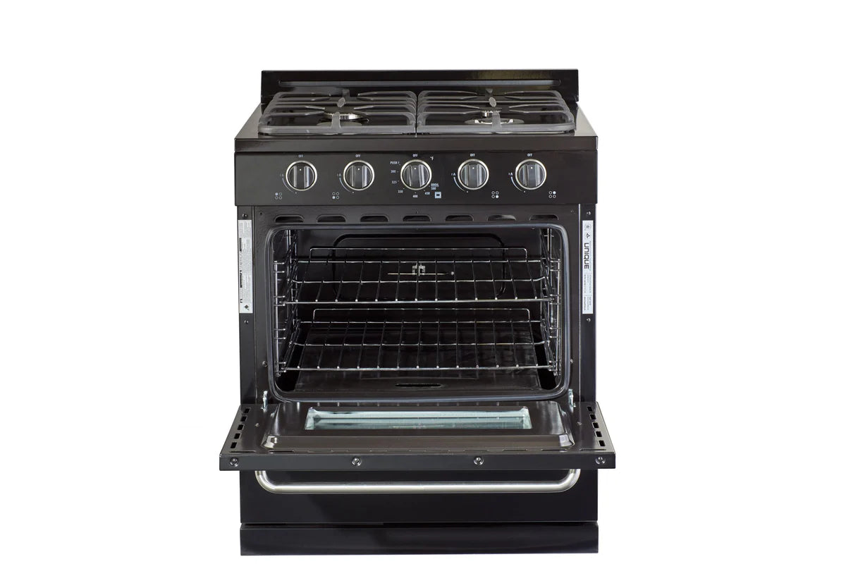 Unique Classic 30" Black Off Grid Propane Range