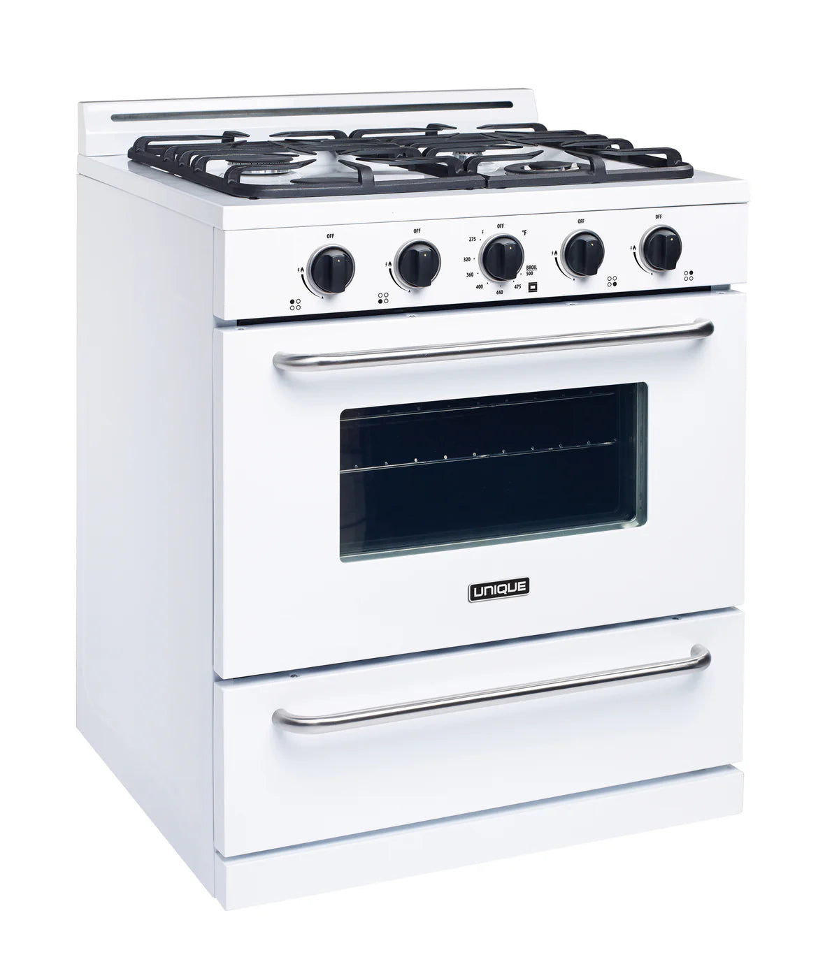 Unique Classic 30' White Off Grid Propane Range