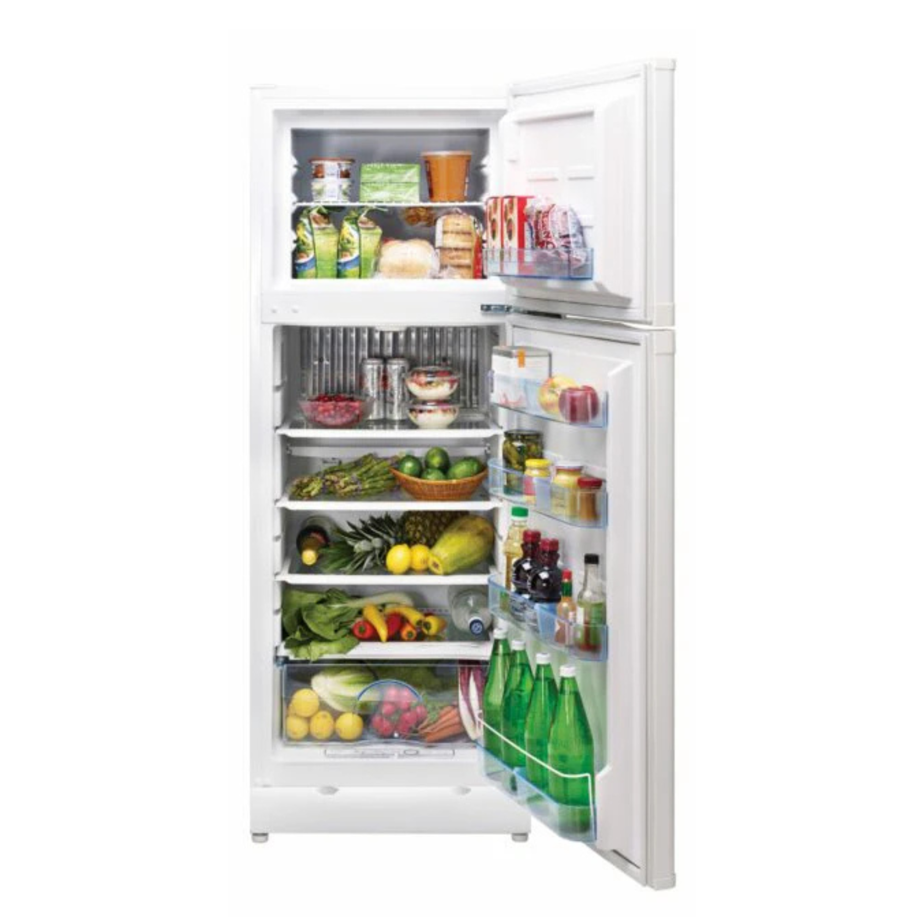 Unique 8 cu/ft White propane Refrigerator with CO alarming device with safety shutoff
