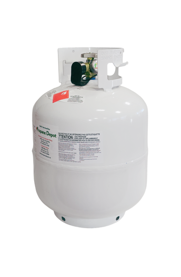 20 lb Propane Tank with Gauge- Refillable Steel Cylinder (Empty Tank)