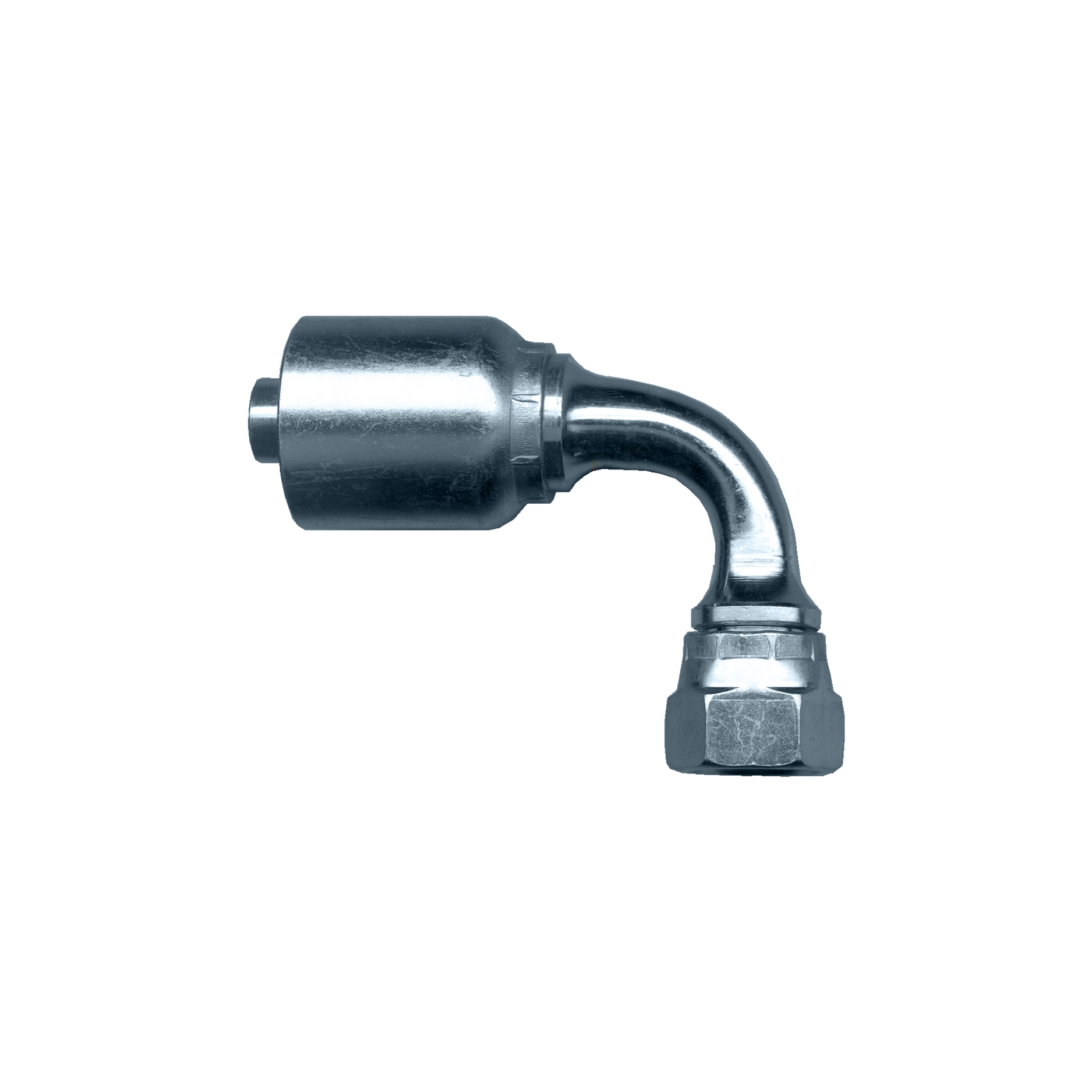 90° ELBOW FEMALE SAE COUPLING - 1/4 ID x 1/4 Female Flare