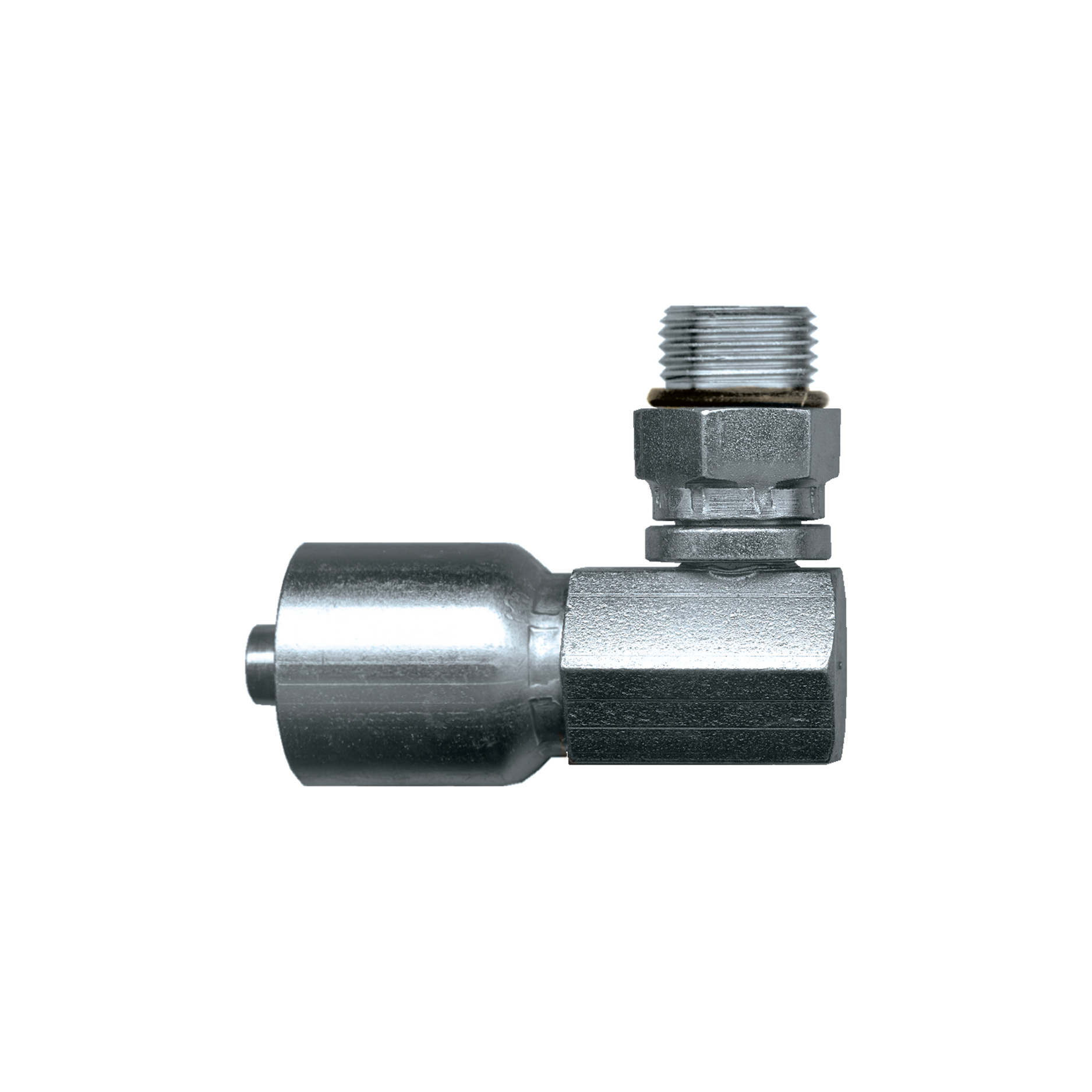 90° ELBOW MALE ORING WORKING SWIVEL - 3/8 ID x 9/16-18 Male ORB