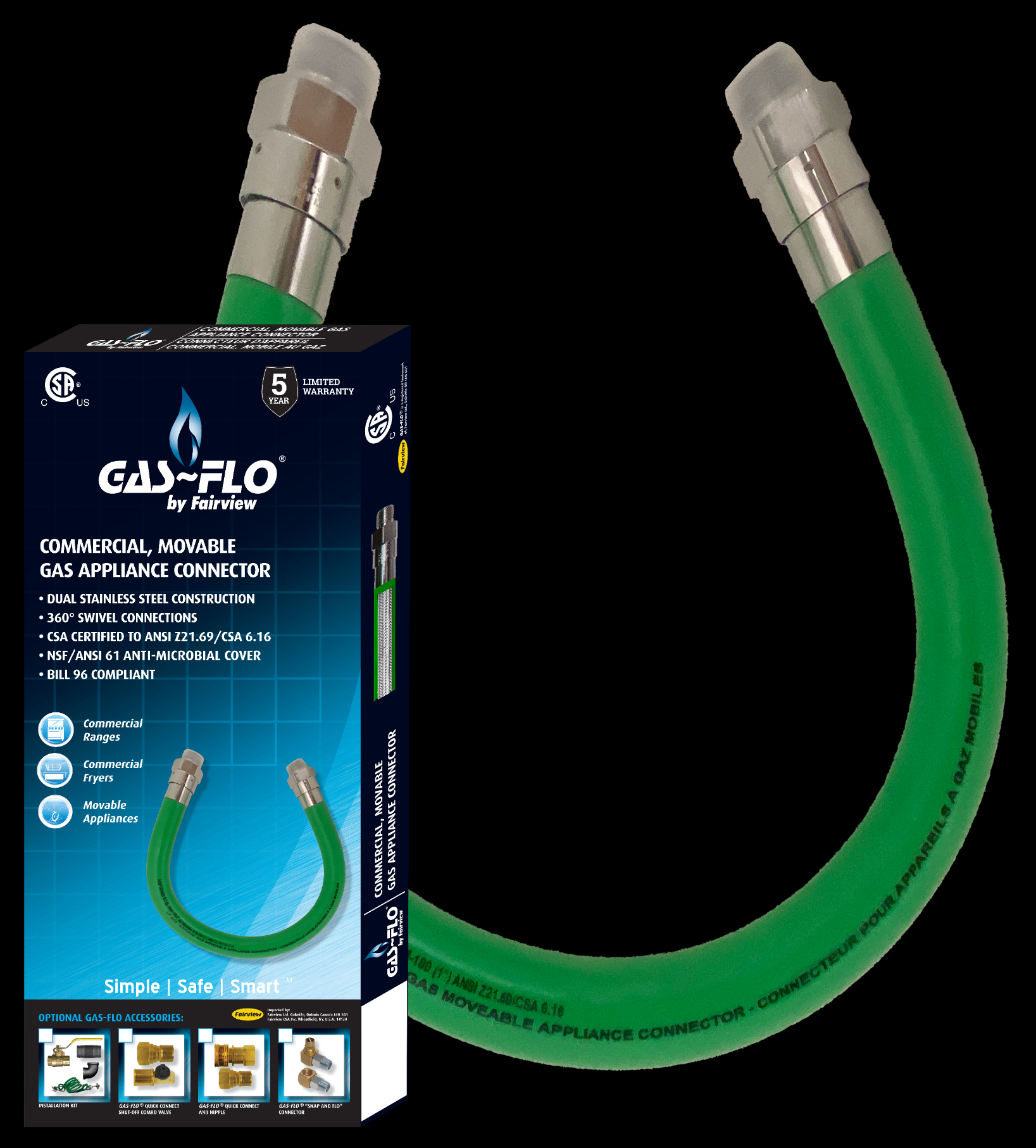 MOVABLE GAS APPLIANCE CONNECTOR