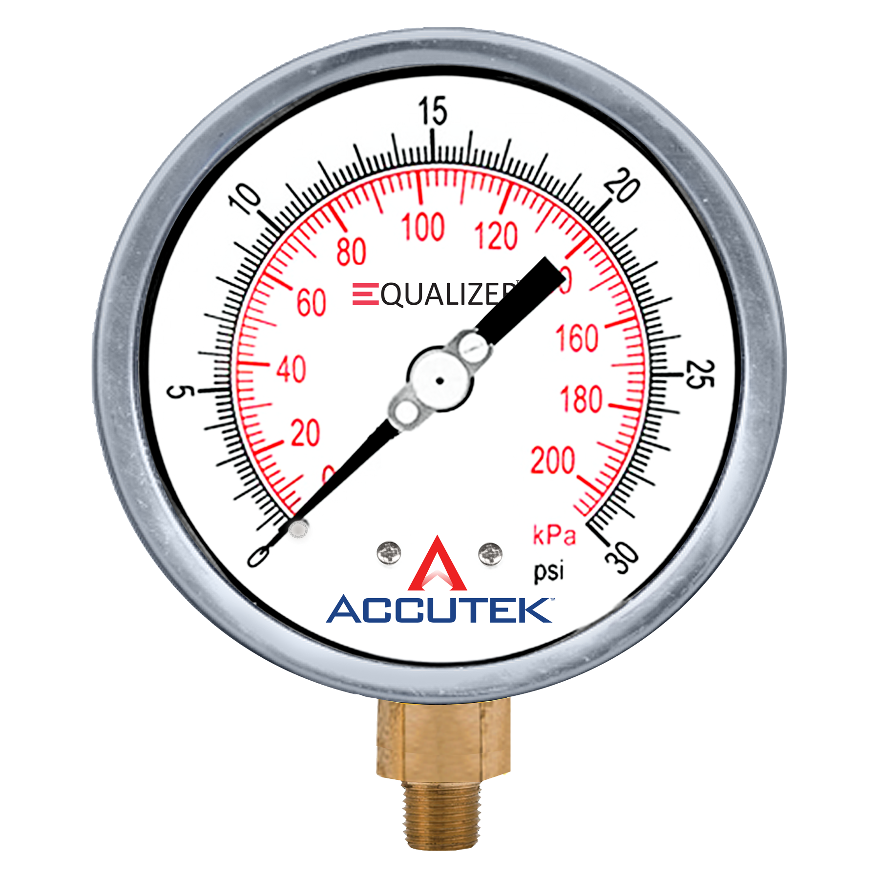 4" FACE 1/4 NPT STEM MOUNT EQUALIZER GAUGE