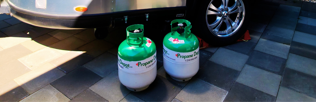 Propane Depot branded cylinders