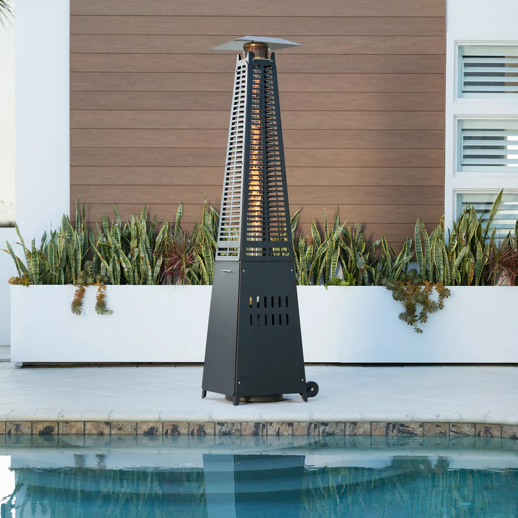 Matte Black Pyramid Patio Heater