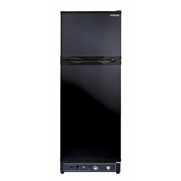 Unique 10 cu/ft Black propane Refrigerator with CO alarming device