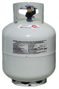 3 lb. Refillable Steel Propane Cylinder with OPD Valve & Built-in Site  Gauge - Helia Beer Co